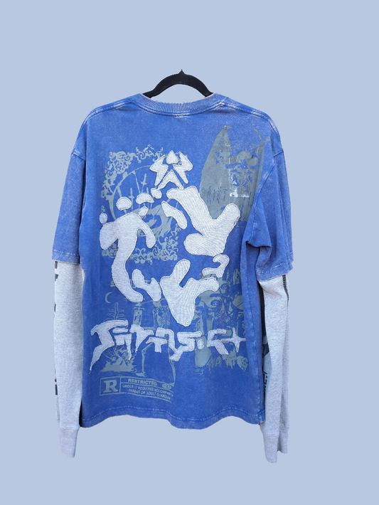 '𝘉𝘭𝘶𝘦 𝘊𝘦𝘭𝘭' Layered Long Sleeve Tee