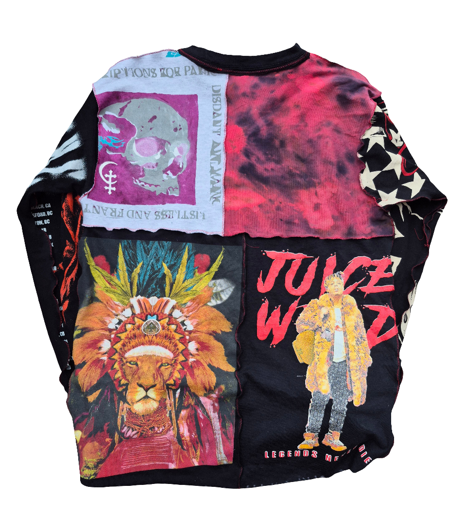 '𝘙𝘦𝘥𝘥𝘥' Patchwork Long Sleeve Shirt