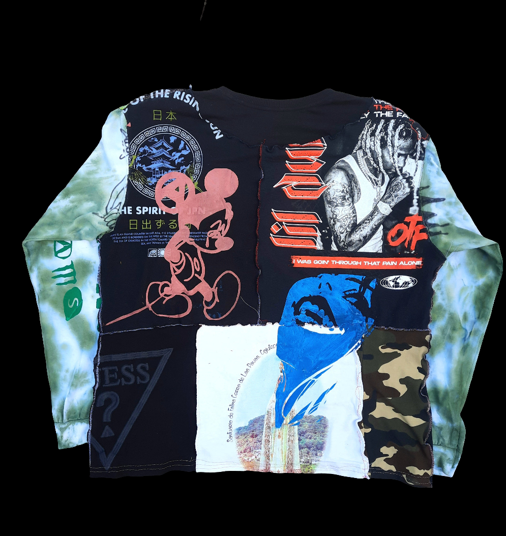 'ππ¦π―π¦π³π’π΅πͺπ°π―π΄' Long Sleeve Patchwork Shirt