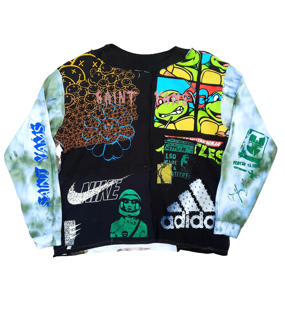 'ππ¦π―π¦π³π’π΅πͺπ°π―π΄' Long Sleeve Patchwork Shirt