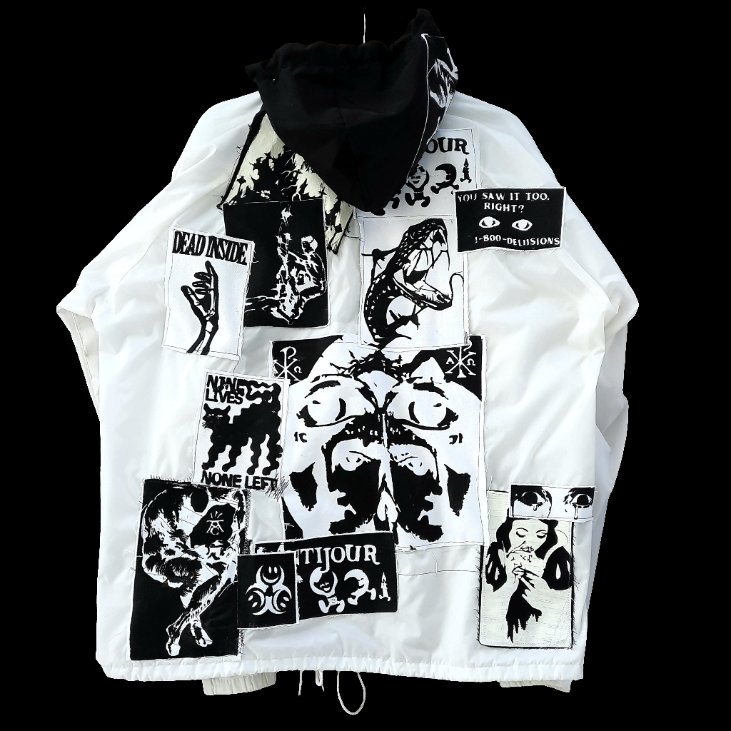 'ππ³π€π΅πͺπ€ ππ’πΆπ―π΅πͺπ―π¨' Patchwork Windbreaker Jacket (1/1)