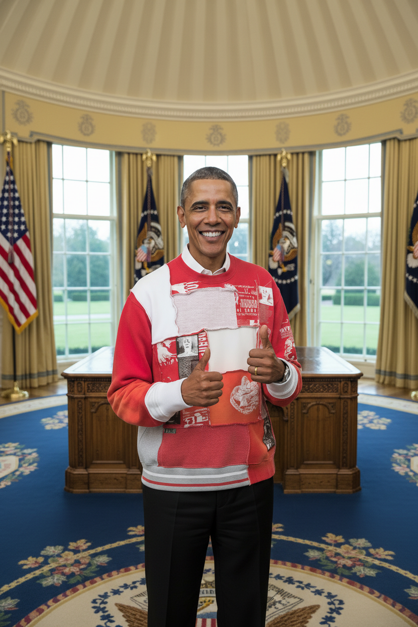 'ππ¦π₯ πππ ππ·π¦π³' Patchwork Sweater