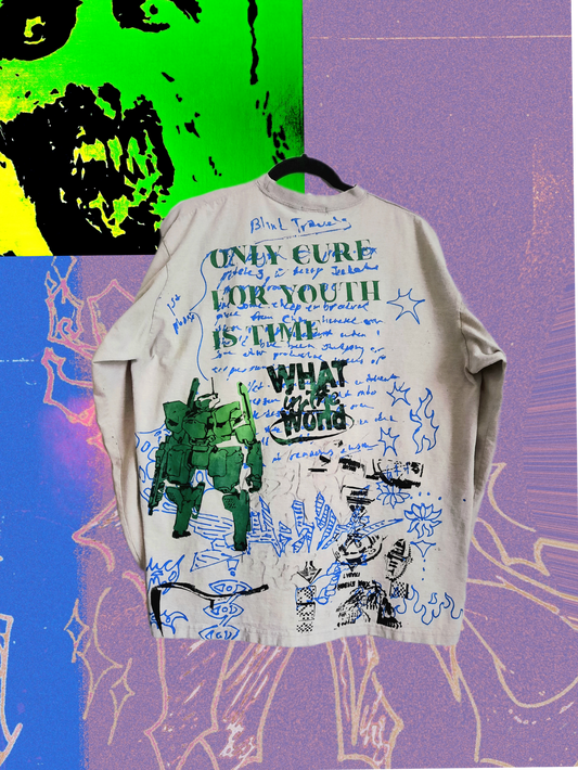 '𝘏𝘦𝘭𝘱, 𝘐'𝘮 𝘏𝘢𝘷𝘪𝘯𝘨 𝘢𝘯 𝘈𝘳𝘵 𝘈𝘵𝘵𝘢𝘤𝘬!' Long Sleeve Shirt