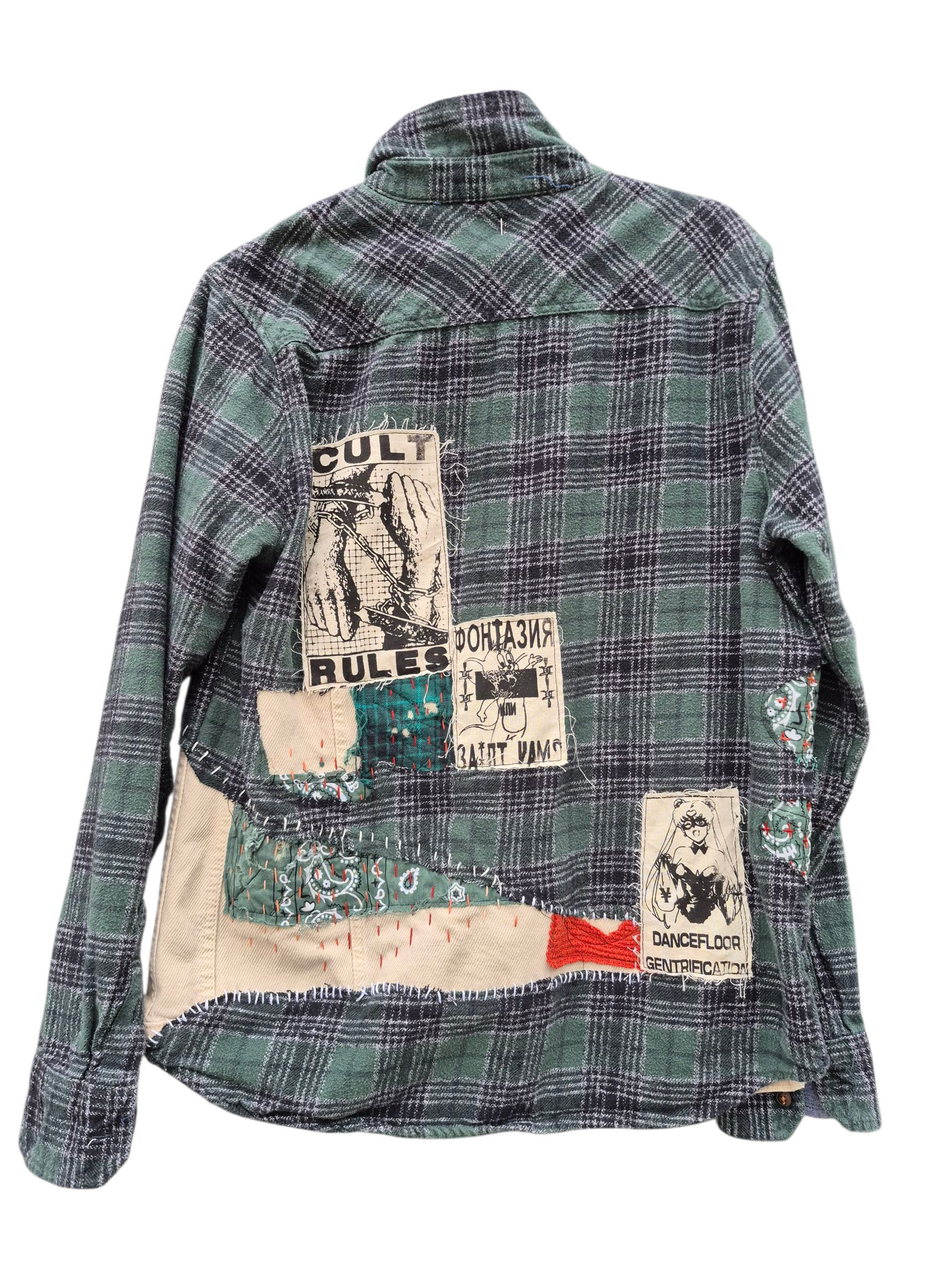 '𝘖𝘱𝘢𝘭' Deconstructed Flannel & Denim Jacket