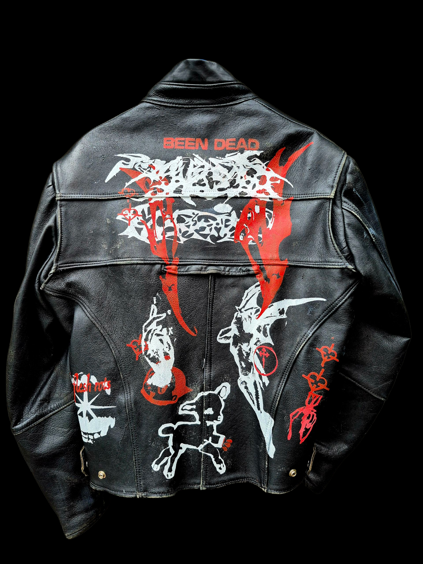 'ππ°πͺπ³ ππ°πͺπ³' Leather Biker Jacket