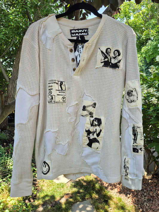 '𝘙𝘪𝘱 𝘊𝘳𝘦𝘢𝘮' Waffle Knit Henley