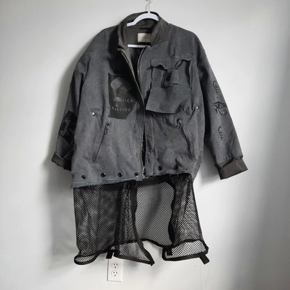 '𝘋𝘺𝘴𝘵𝘰𝘱𝘪𝘢𝘯 𝘈𝘷𝘦' Trucker Jacket with Optional Mesh Extension