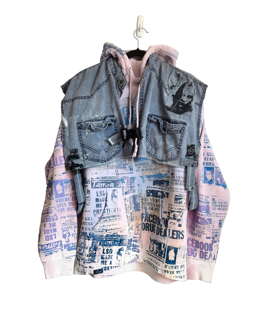 '𝘊𝘢𝘯𝘥𝘺 𝘍𝘭𝘰𝘴𝘴' All-over Print Hoodie with Cyberpunk Vest (1/1)