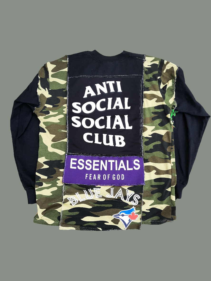 '𝘋𝘢𝘳𝘬 𝘚𝘤𝘢𝘭𝘦𝘴' Patchwork Long Sleeve Shirt