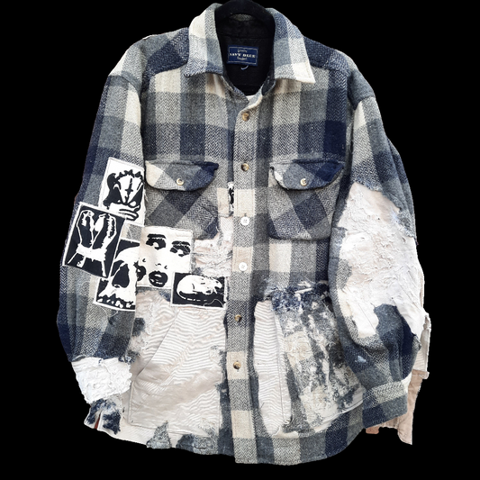 '𝘛𝘪𝘥𝘢𝘭 𝘚𝘵𝘳𝘢𝘪𝘯' Reconstructed Flannel Coat