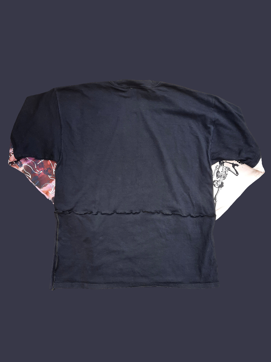 '𝘚𝘰𝘴𝘢 𝘞𝘢𝘷𝘦𝘴' Patchwork Long Sleeve Shirt