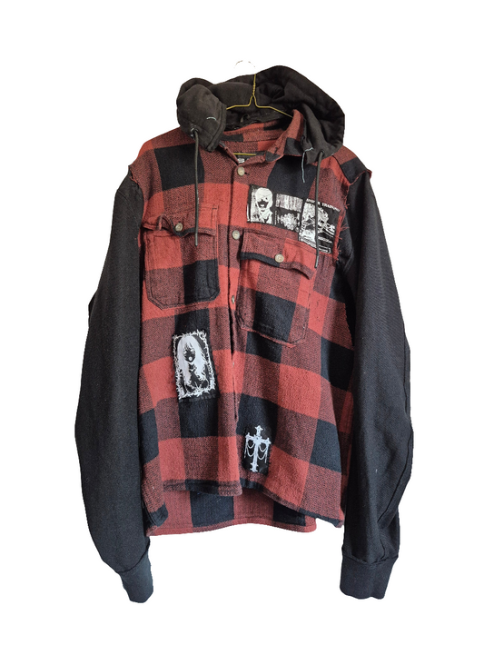 '𝘍𝘢𝘥𝘦𝘥 𝘊𝘶𝘳𝘷𝘦' Hooded Flannel