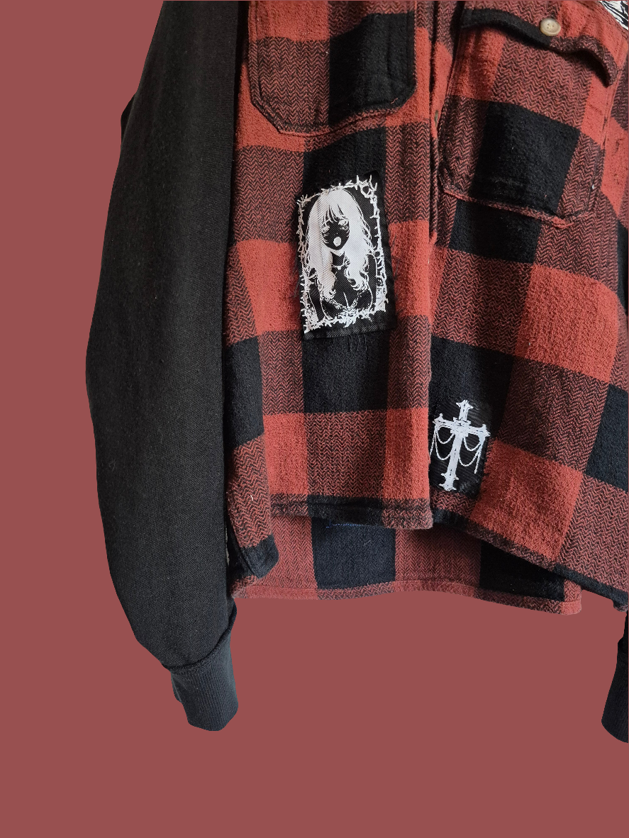 '𝘍𝘢𝘥𝘦𝘥 𝘊𝘶𝘳𝘷𝘦' Hooded Flannel