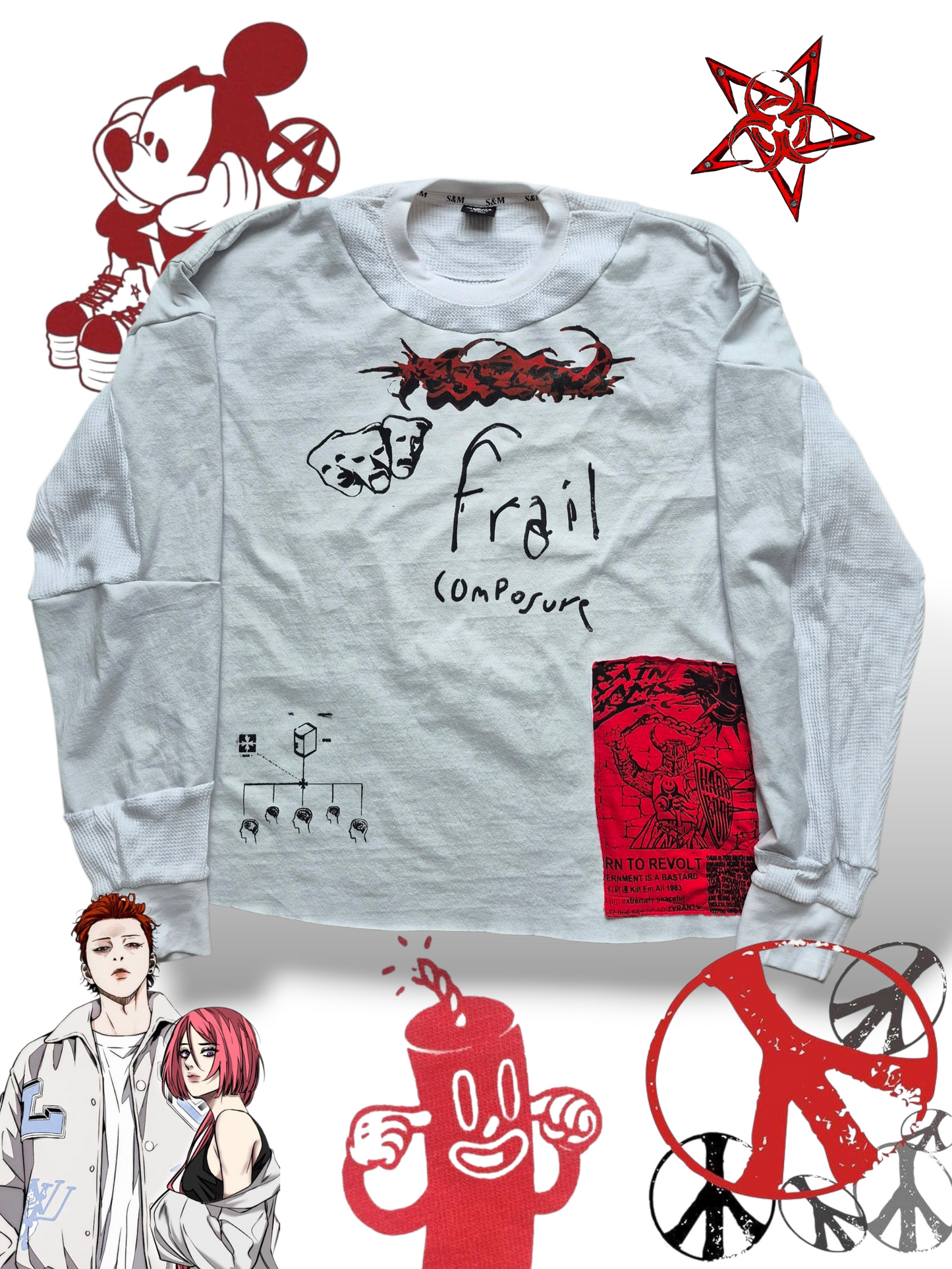 '𝘍𝘳𝘢𝘪𝘭 𝘊𝘰𝘮𝘱𝘰𝘴𝘶𝘳𝘦' Reconstructed Long Sleeve Shirt