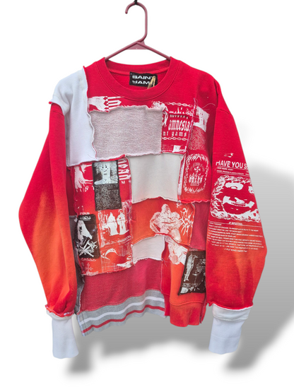 '𝘙𝘦𝘥 𝘈𝘭𝘭 𝘖𝘷𝘦𝘳' Patchwork Sweater