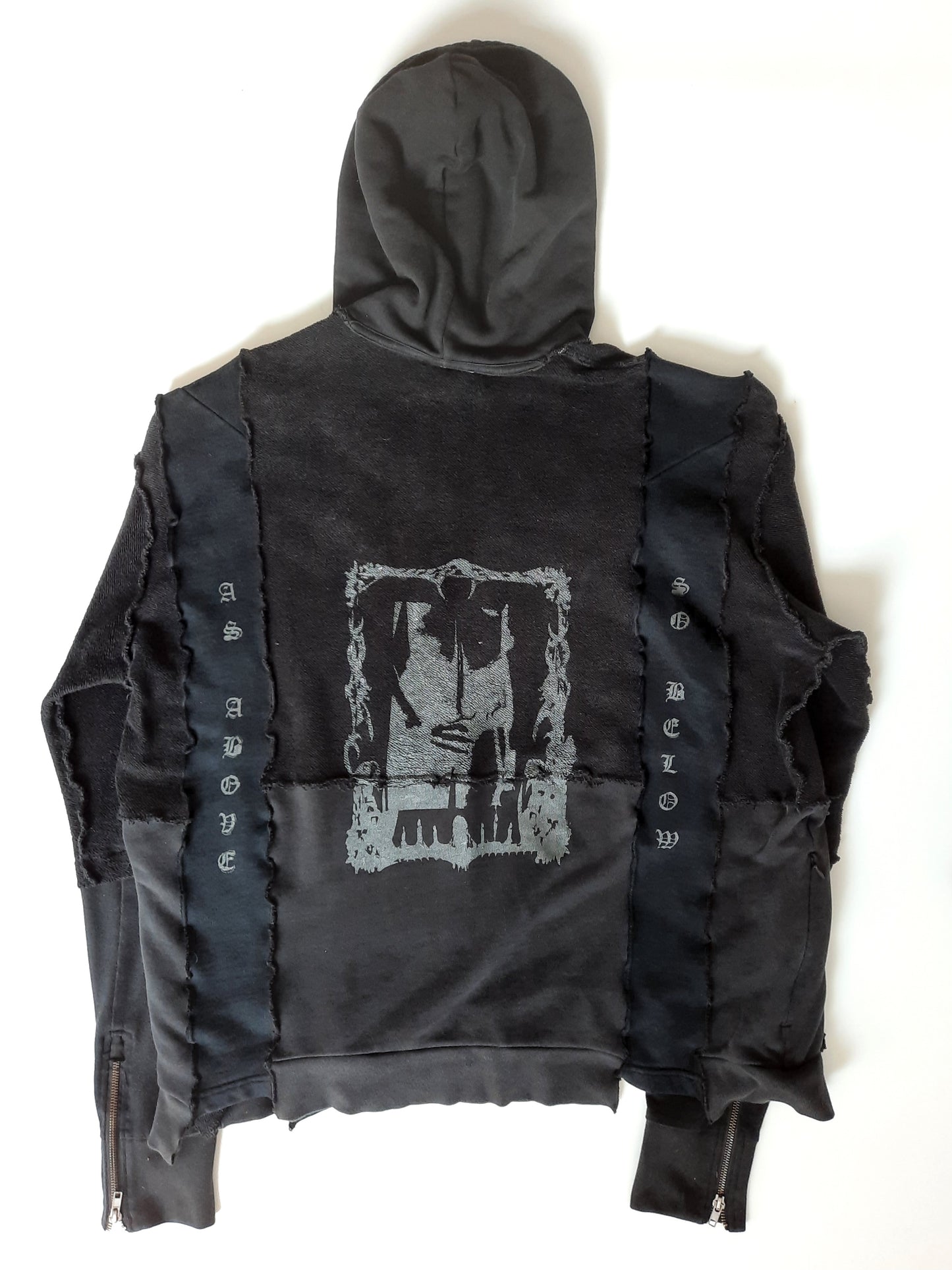 '𝘢𝘴 𝘢𝘣𝘰𝘷𝘦, 𝘴𝘰 𝘣𝘦𝘭𝘰𝘸' Tactical Patchwork Hoodie