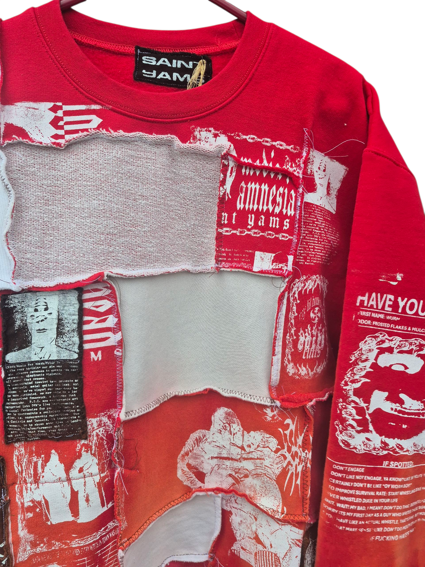 '𝘙𝘦𝘥 𝘈𝘭𝘭 𝘖𝘷𝘦𝘳' Patchwork Sweater