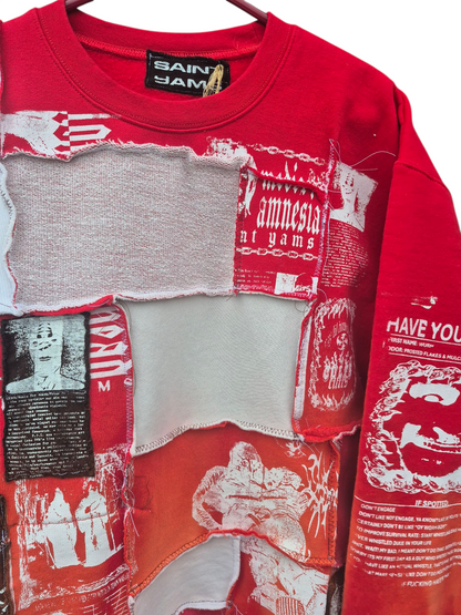 '𝘙𝘦𝘥 𝘈𝘭𝘭 𝘖𝘷𝘦𝘳' Patchwork Sweater