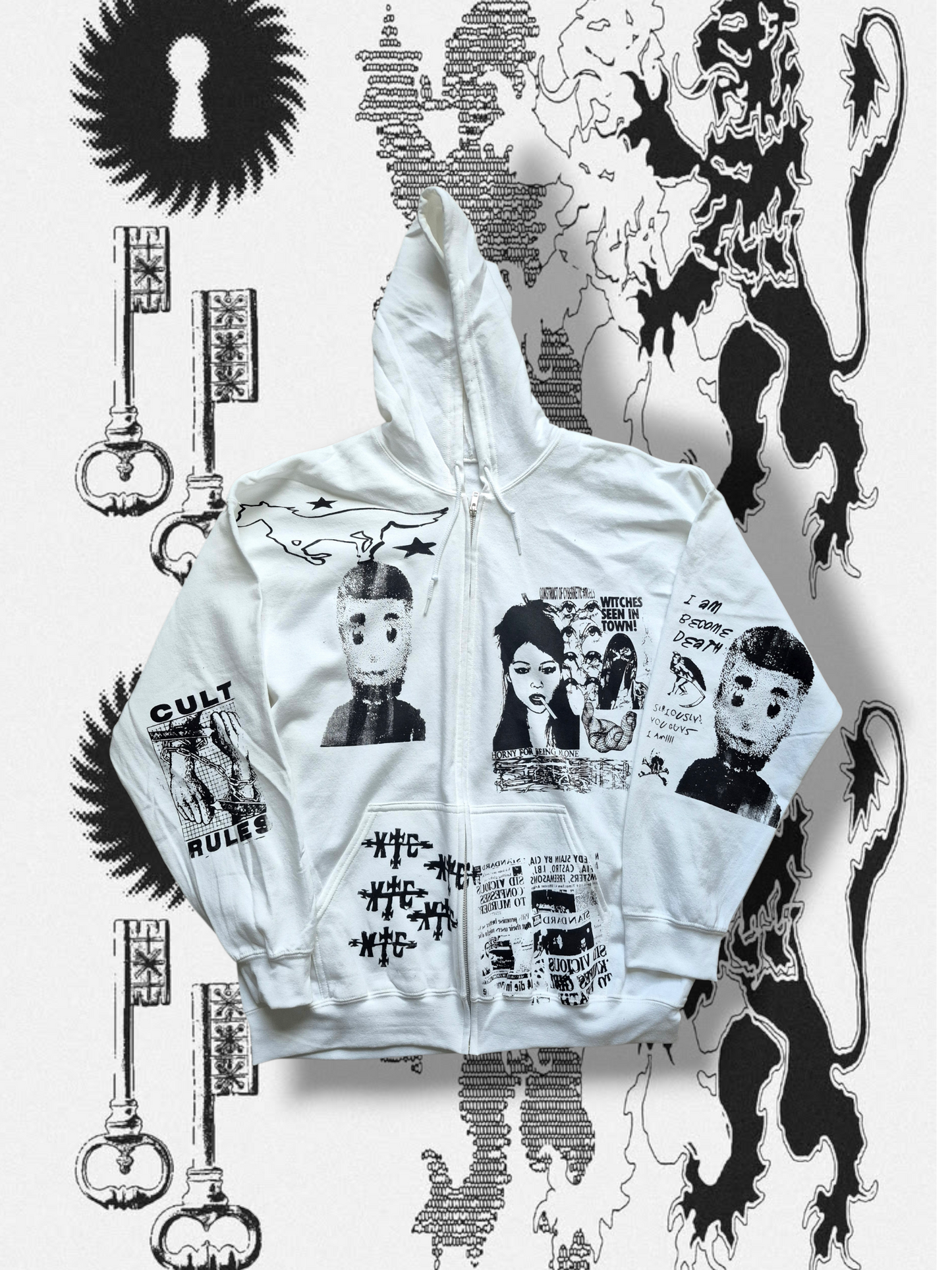 '𝘔𝘢𝘯𝘪𝘧𝘦𝘴𝘵𝘪𝘯𝘨 𝘚𝘸𝘢𝘨' Zip-up Hoodie
