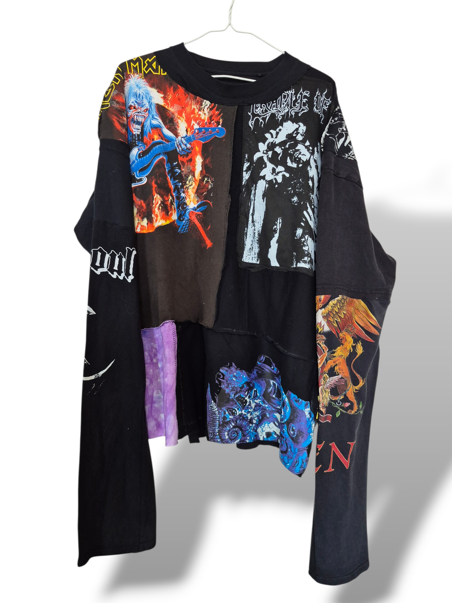 '𝘊𝘭𝘢𝘴𝘴𝘪𝘤 𝘙𝘰𝘤𝘬' Patchwork Long Sleeve Shirt