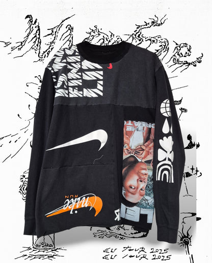 '𝘚𝘸𝘪𝘴𝘱' Patchwork Long Sleeve Shirt