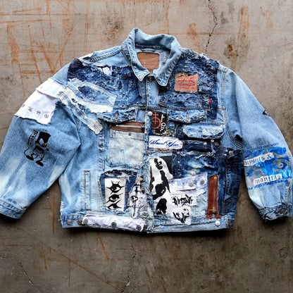 '𝘍𝘢𝘥𝘦𝘥 𝘗𝘦𝘢𝘳𝘭' Denim Trucker Jacket (1/1)