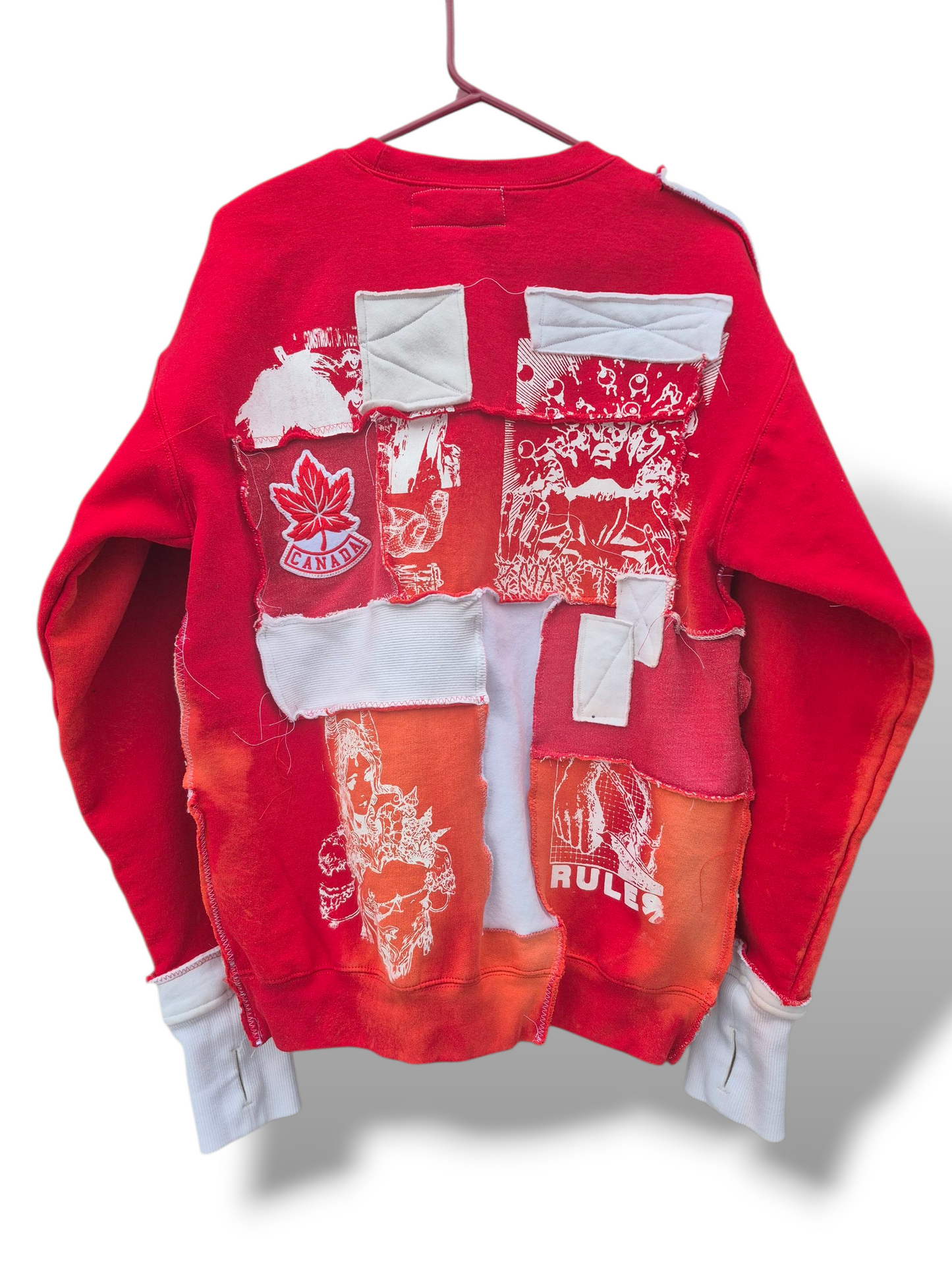 '𝘙𝘦𝘥 𝘈𝘭𝘭 𝘖𝘷𝘦𝘳' Patchwork Sweater