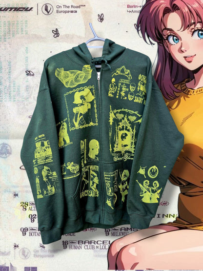 '𝘞𝘢𝘭𝘭𝘦𝘥 𝘎𝘢𝘳𝘥𝘦𝘯' Zip-up Hoodie