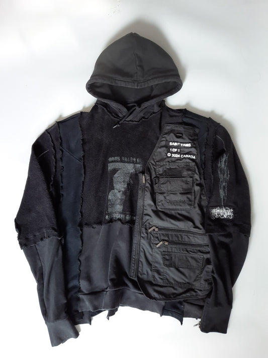 '𝘢𝘴 𝘢𝘣𝘰𝘷𝘦, 𝘴𝘰 𝘣𝘦𝘭𝘰𝘸' Tactical Patchwork Hoodie