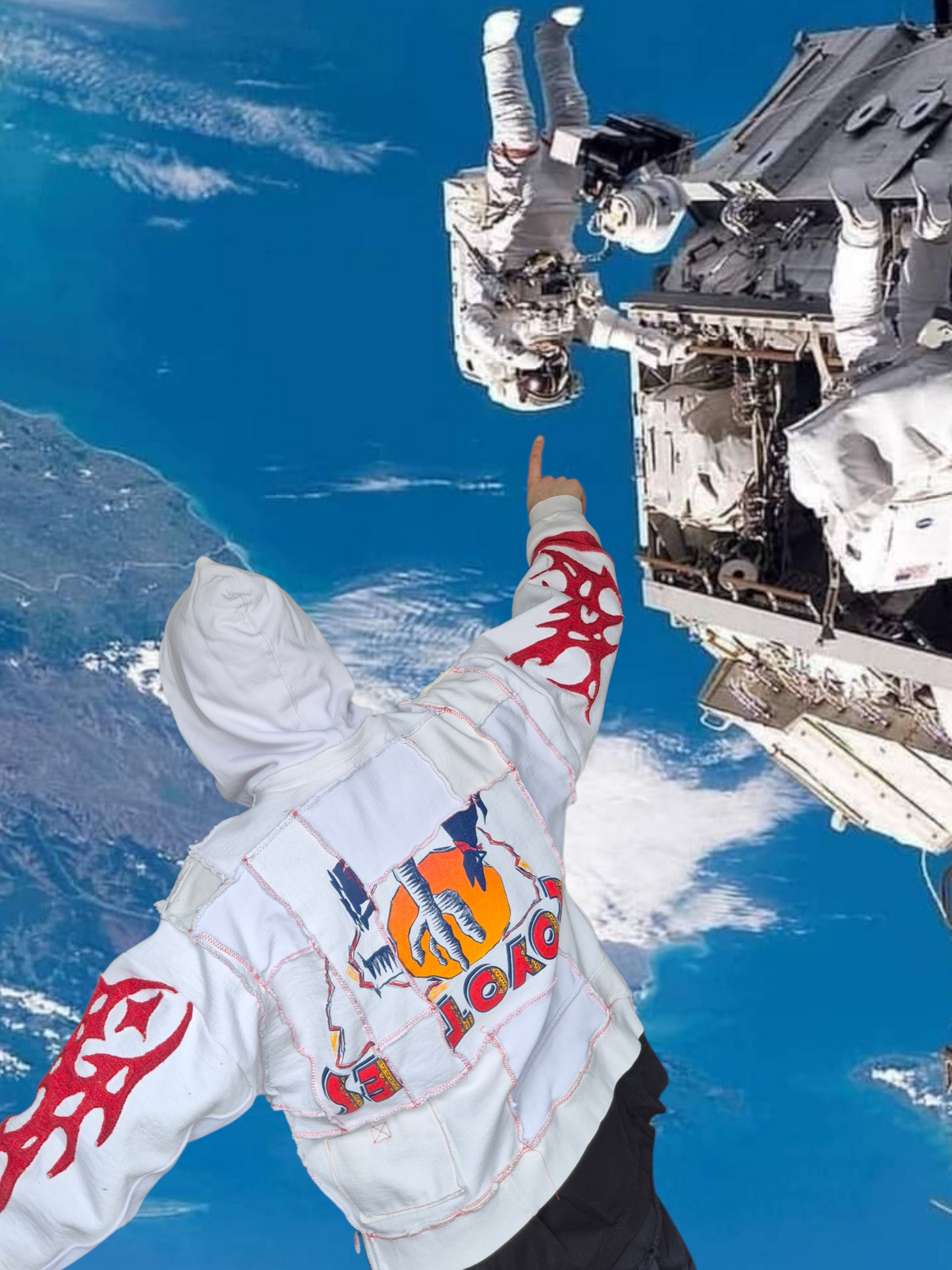 '𝘚𝘱𝘢𝘵𝘪𝘢𝘭 𝘈𝘸𝘢𝘳𝘦𝘯𝘦𝘴𝘴' Patchwork Hoodie