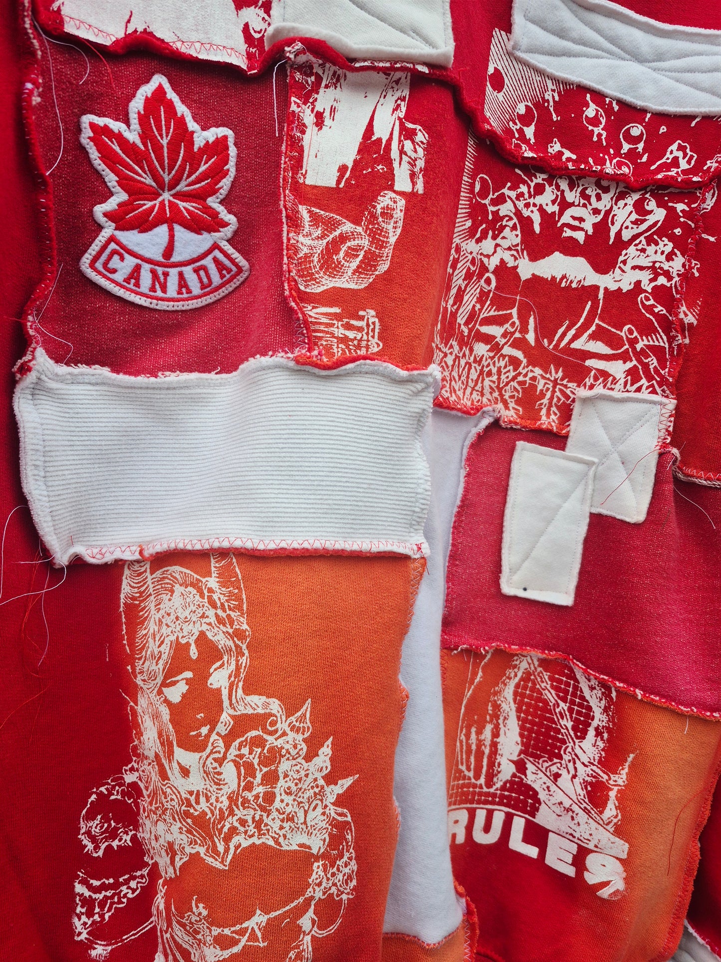 '𝘙𝘦𝘥 𝘈𝘭𝘭 𝘖𝘷𝘦𝘳' Patchwork Sweater