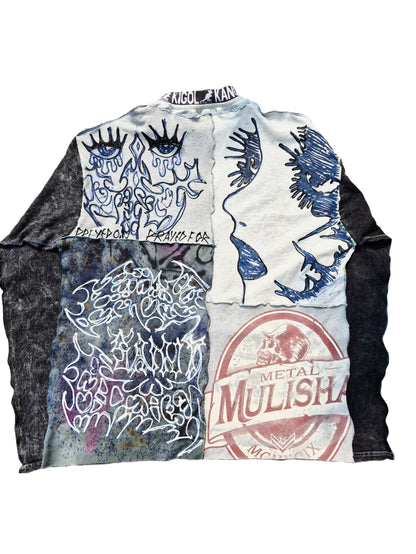 '𝘞𝘪𝘴𝘤𝘰𝘯𝘴𝘪𝘯 𝘊𝘰𝘯𝘥𝘶𝘪𝘵' Patchwork Long Sleeve Shirt