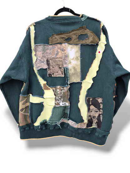 '𝘚𝘵𝘦𝘢𝘭𝘵𝘩 𝘪𝘯 𝘕𝘢𝘵𝘶𝘳𝘦' Patchwork Crewneck Sweater