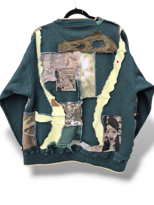 '𝘚𝘵𝘦𝘢𝘭𝘵𝘩 𝘪𝘯 𝘕𝘢𝘵𝘶𝘳𝘦' Patchwork Crewneck Sweater