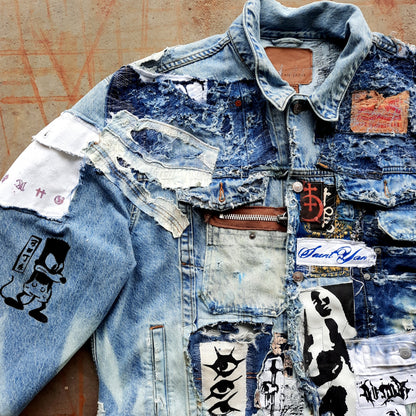 '𝘍𝘢𝘥𝘦𝘥 𝘗𝘦𝘢𝘳𝘭' Denim Trucker Jacket (1/1)